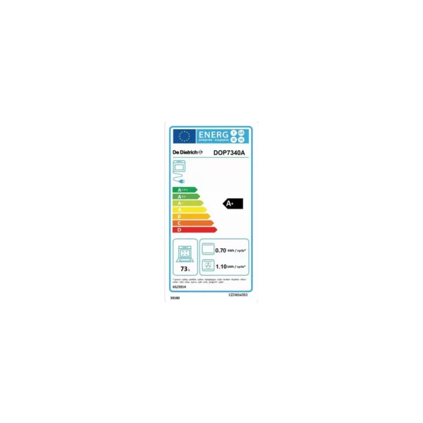 DE DIETRICH DOP7340A Four encastrable 73 L - Pyrolyse – Image 3