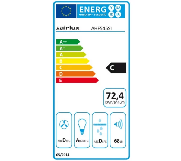 AIRLUX - AHF545SI - Groupe filtrant - 500 m3/h - ELECTRO PO - étiquette énergétique