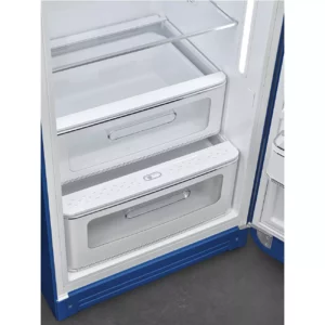 SMEG - FAB28RBE5 - Réfrigérateur 1 porte - 270 litres - Classe: D - Disponible chez Electro PO - détail tiroirs bas - image média
