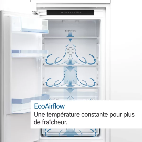 BOSCH - KIR41VFE0 - Réfrigérateur encastrable 1 porte - 204 litres - Classe: E - Disponible chez Electro PO - circulation de l'air