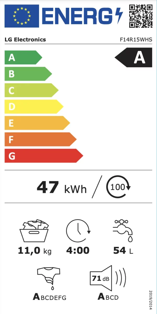 LG - F14R15WHS - Lave-linge frontal - 11 kg – Image 3