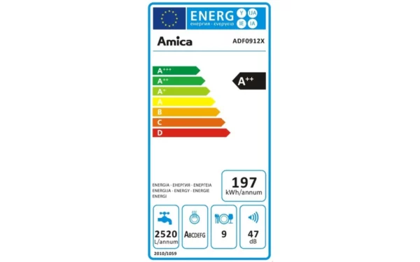 AMICA - ADF0912X - Lave-vaisselle encastrable 45cm - 9 couverts – Image 3