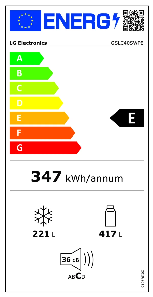 LG - GSLC40SWPE - Réfrigérateur Américain multi-portes - 638L – Image 3