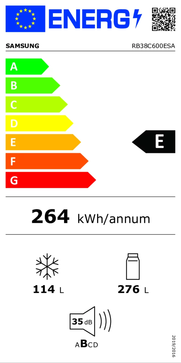 SAMSUNG - RB38C600ESA - Réfrigérateur combiné 390L – Image 4