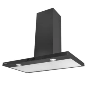 Hotte murale noire mate AHBF971BK 90 cm avec commandes digitales