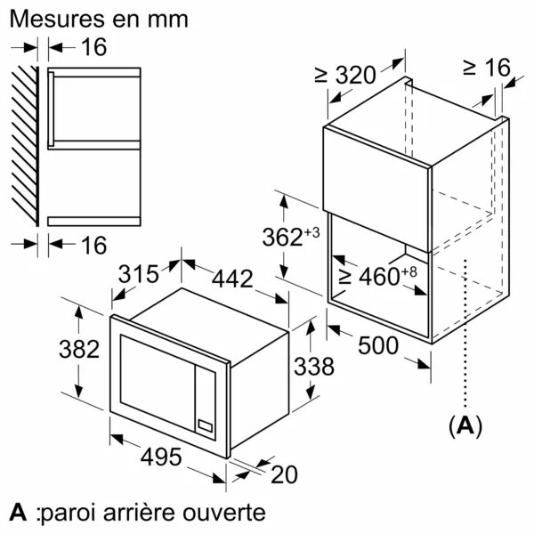 SIEMENS - BF523LMB3 - Micro-ondes encastrable - 20 L – Image 3