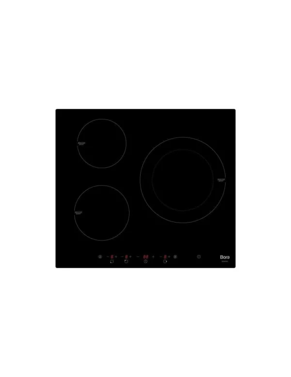 plaque à induction BORA BORTI603 noire avec 3 foyers et commande tactile