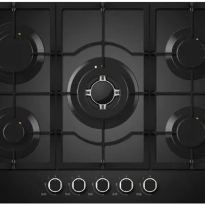 plaque de cuisson gaz FAGOR FAG6650N noire 5 foyers avec foyer Wok