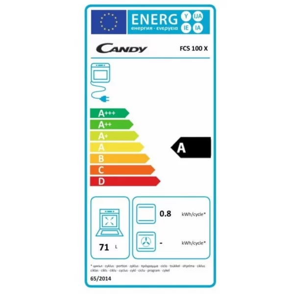 CANDY - FCS100X/E - Four encastrable - 70L – Image 4
