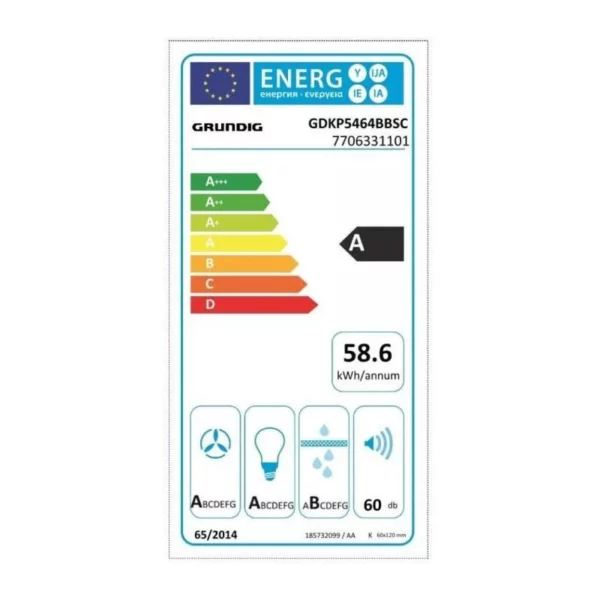 GRUNDIG - GDKP5464BBSC - Hotte décorative murale - 425 m3/h – Image 4