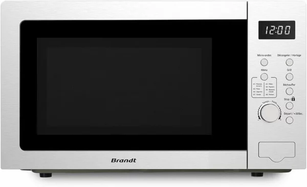 four micro-ondes gril BRANDT GE3000X inox 30L avec commande mécanique