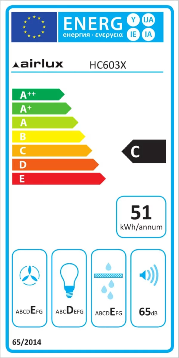 AIRLUX - HC603X - Hotte visière - 230 m3/h – Image 3