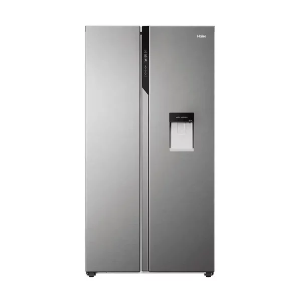 Réfrigérateur américain Haier HSR5918DWMP inox platine grande capacité