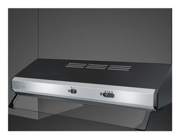 Hotte visière intégrable SMEG inox noir 60 cm