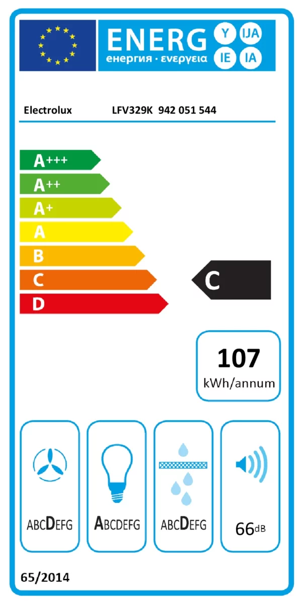 ELECTROLUX - LFV329K - Hotte décorative murale - 295/600 m3 – Image 5