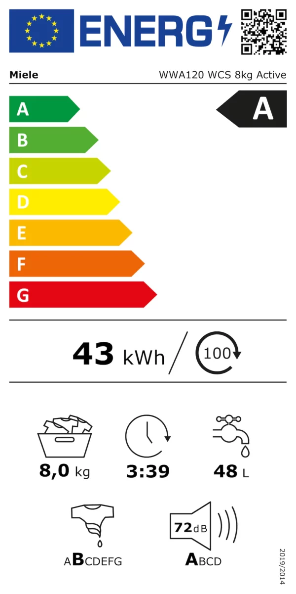 MIELE - WWA120WCS - Lave-linge frontal - 8kg – Image 4