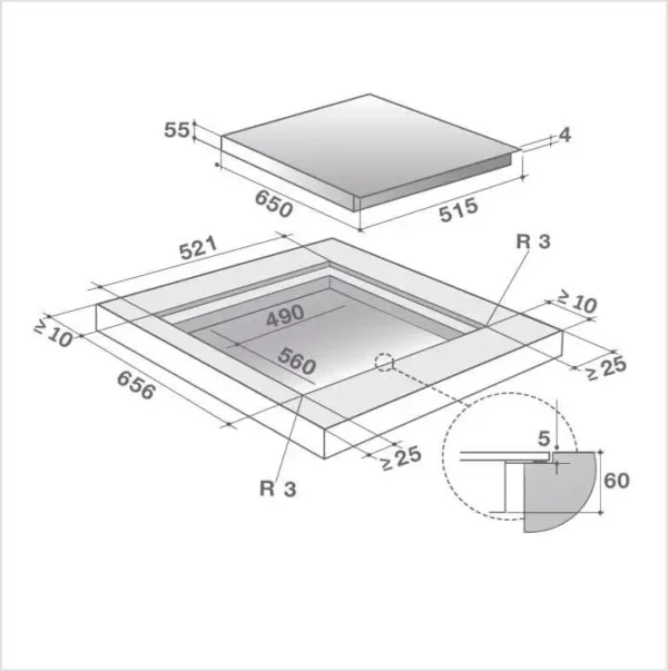 DE DIETRICH - DPI7684X - Plaque induction - 7400W – Image 4