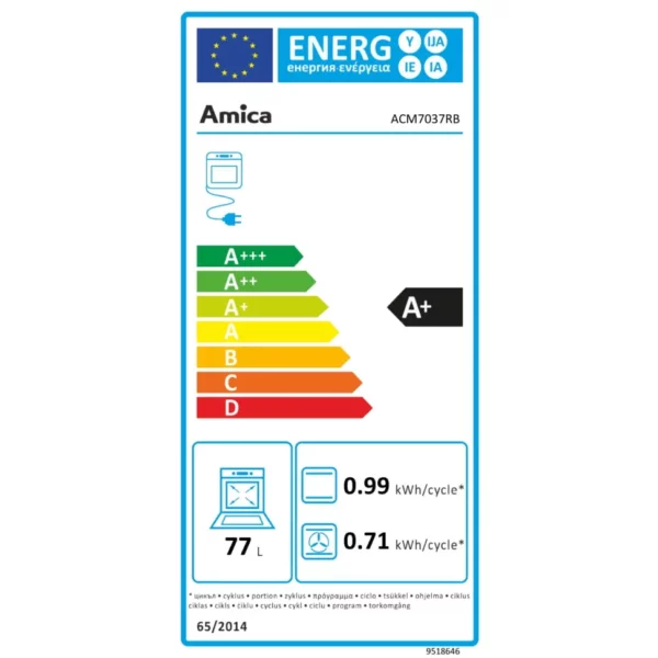 AMICA - ACM7037RB - Cuisinière Mixte - 60cm – Image 5