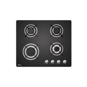 Table de cuisson gaz AMICA AG3640N en verre noir