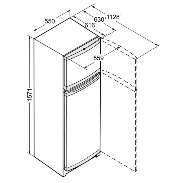 LIEBHERR - CTPELE251 - Réfrigérateur 2 portes - 270L – Image 3