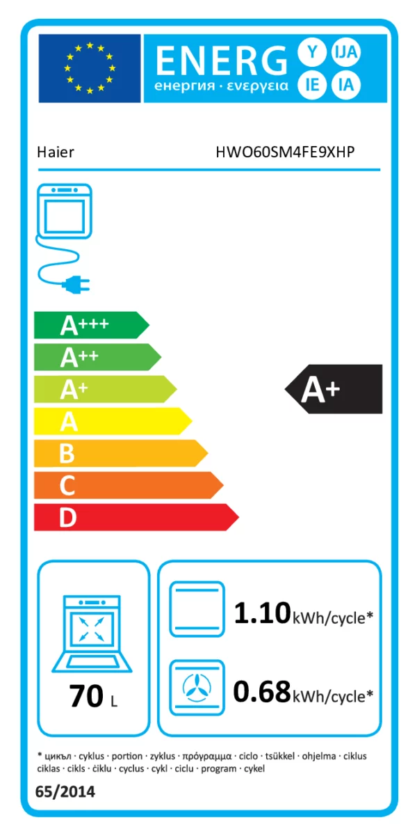 HAIER - HWO60SM4FE9XHP - Four encastrable - 70 L – Image 4