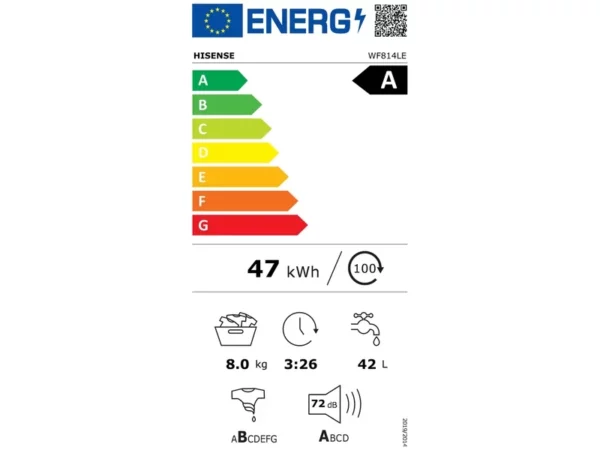 HISENSE - WF814LE - Lave-linge frontal - 8kg – Image 4