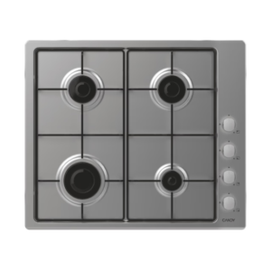 Plaque de cuisson gaz inox 4 foyers Candy CHW6LX